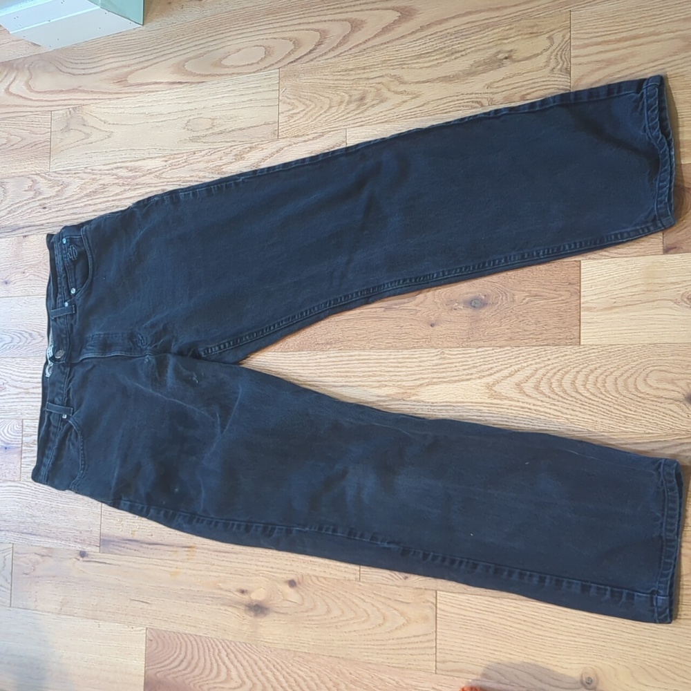 Harley-Davidson. Black Jeans. Size 35x34. Flawed***